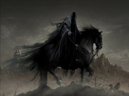 Cavalo negro da morte, cavaleiro negro apocalipse, cavaleiro da morte
